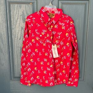 NWT Girl’s Wrangler Button Up Western Shirt